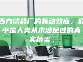 鞍山西方试药厂的轰动效应，似乎是人类从未涉足过的真实桥梁。