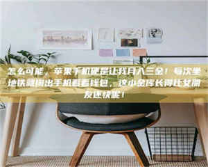 鞍山怎么可能,苹果手机硬是让我月入三金!每次坐地铁就掏出手机看看钱包,这小金库长得比女朋友还快呢! 第1张 鞍山怎么可能,苹果手机硬是让我月入三金!每次坐地铁就掏出手机看看钱包,这小金库长得比女朋友还快呢! 第1张